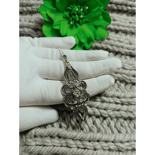 Комплект украшений Anikom, стекло, серебряный, бесцветный