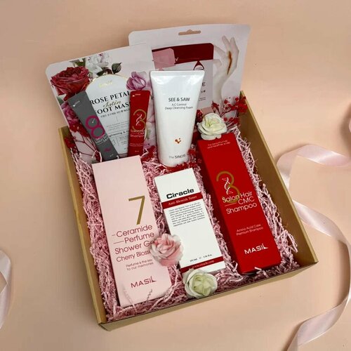 Набор косметики «Комплексный уход: лица, тело и волосы» / Набор для лица / Подарочный набор / Подарочный набор в коробке / Косметический набор / Набор косметики / Бьюти бокс / Подарок для девушки для женщины маме коллеге / иделик