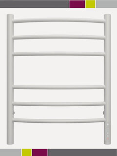 Изображение товара Электрический полотенцесушитель с терморегулятором из стали для ванной белый правый ТЭН 45 х 60 см / Классик Terminus