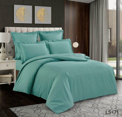 Изображение товара Комплект постельного белья сатин однотонный, хлопок, 2 спальный