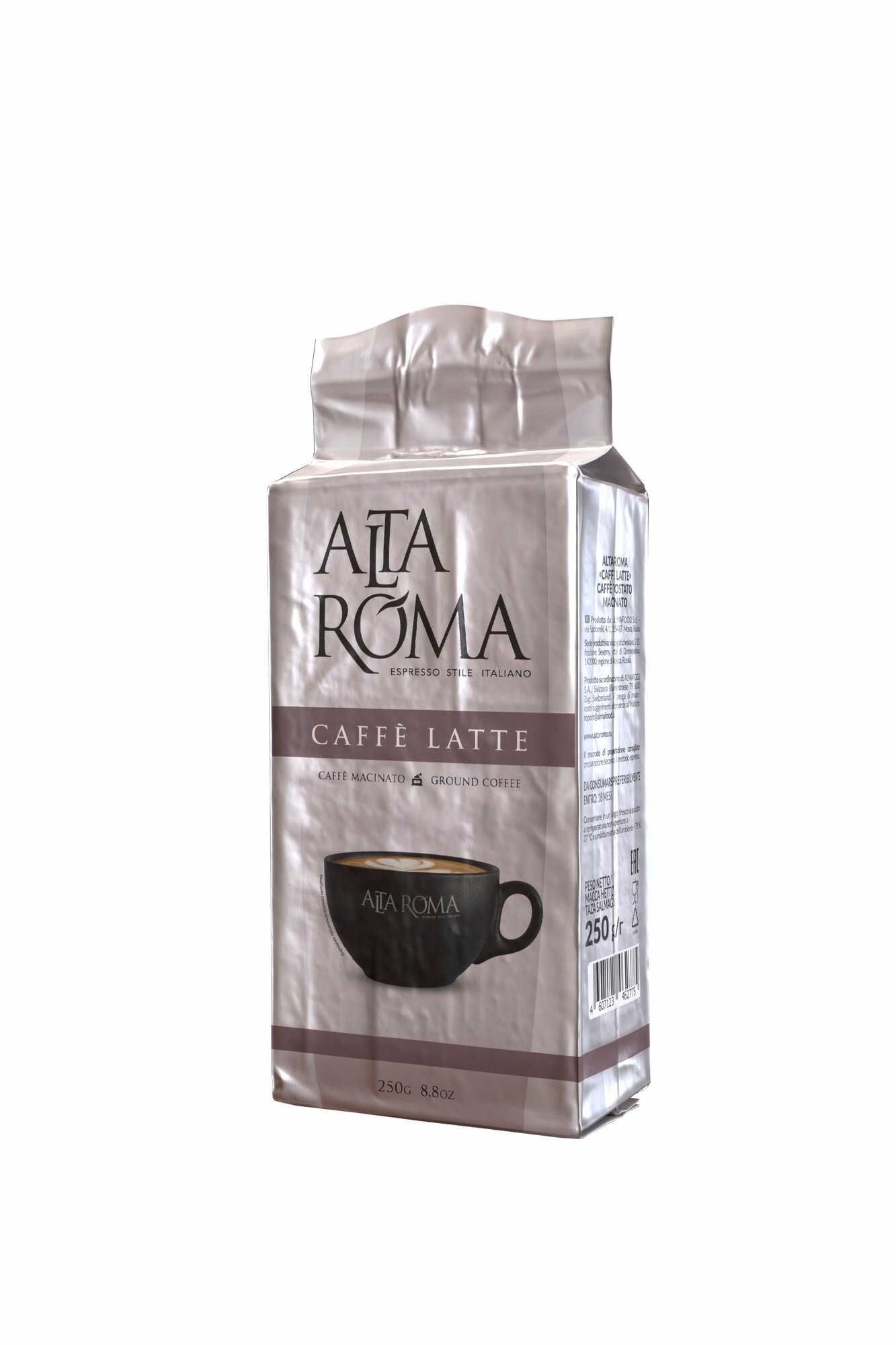 Кофе молотый Alta Roma "Caffe Latte", робуста, 2 упаковки по 250 г — фото 1