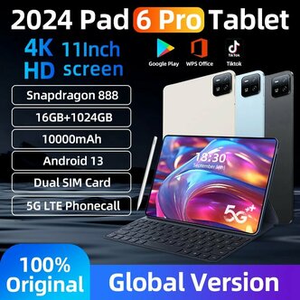 Характеристики модели Оригинальный планшет, Android 13,0 Pad 6 Pro ...
