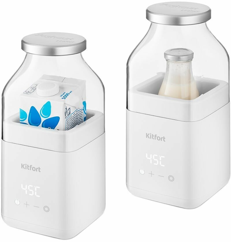 Йогуртница, ёмкость 0,8 л, мощность 25 Вт Kitfort КТ-2053 белая. Товар уцененный