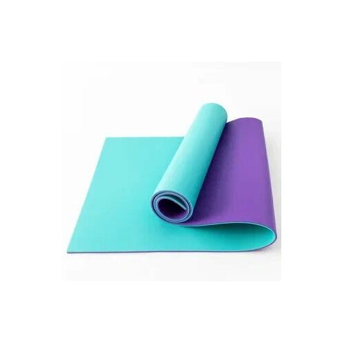 Коврик туристический для спорта, йоги и фитнеса 8 мм, 180x60 см, 2 слоя, Альпинист