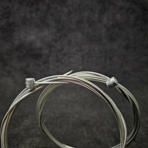 Комплект тросов для тормоза TXED Steel (2 штуки), гальваническое покрытие, 1.5. x2100 мм, серебристые