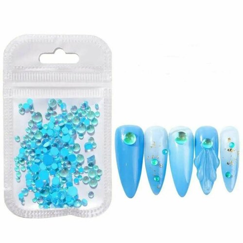 Фигурки стразы жемчужины для дизайна ногтей(300шт)