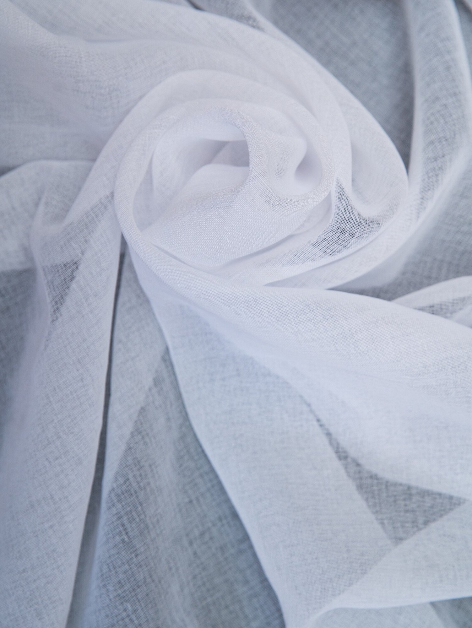 фото Тюль белый лен, Home Project Textile, высота 270 см ширина 290 см, прозрачная, интерьерная, сетка, под лен, для гостиной, спальни, детской, кабинета, балкона, лоджии, на окно, занавеска на шторной ленте