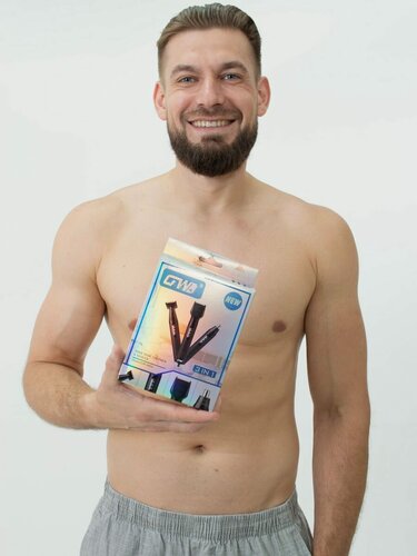 Изображение товара Триммер GW, для бороды, усов, тела, нержавеющая сталь, 60 минут работы