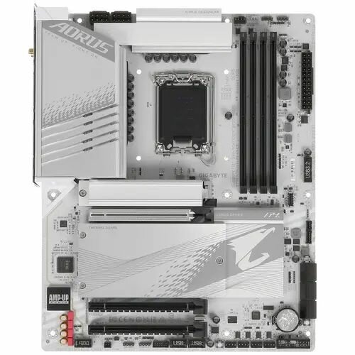 Материнская плата GIGABYTE Z790 AORUS ELITE AX ICE (Z790 AORUS ELITE AX ICE) - LGA 1700, Intel Z790, 4хDDR5-4800 Мгц, 2хPCI-Eх16, 4хМ.2, ATX