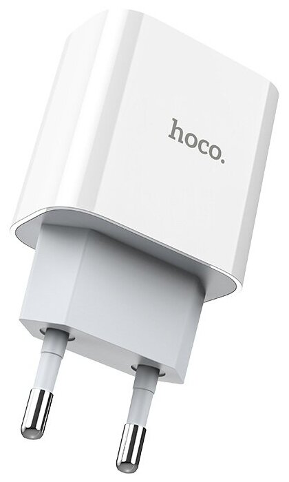 Блок питания сетевой 1 Type-C HOCO C76A Plus, Speed Source, 20Вт, QC3.0, PD3.0, цвет белый — фото 1