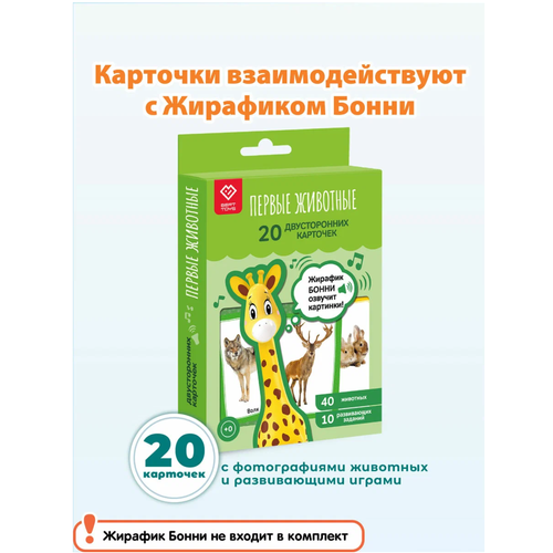 Первые Животные Изучаем животных и выполняем задания в карточках вместе с Жирафиком Бонни 585₽