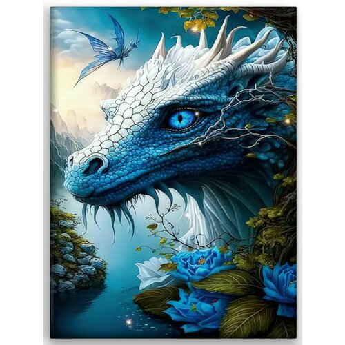 Алмазная мозаика на подрамнике 40х50/Драконы