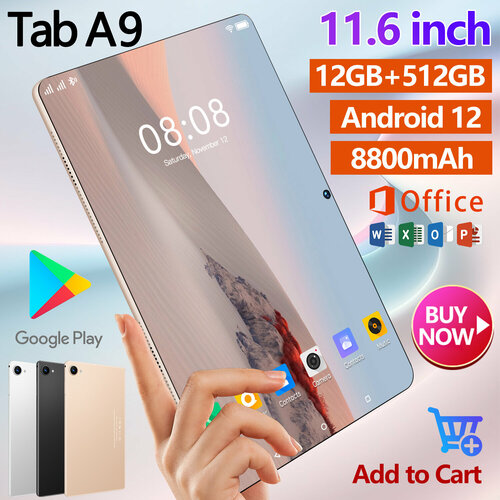 Игровой планшет PADA9 планшет с клавиатурой 12512 Гб 116 дюйма андроид 13 8300₽