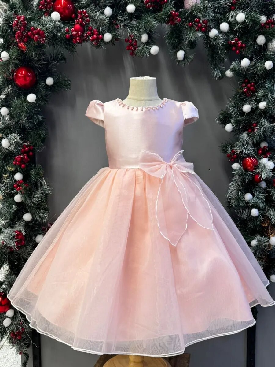 Платье свадьба, размер 140 рост 134, розовый