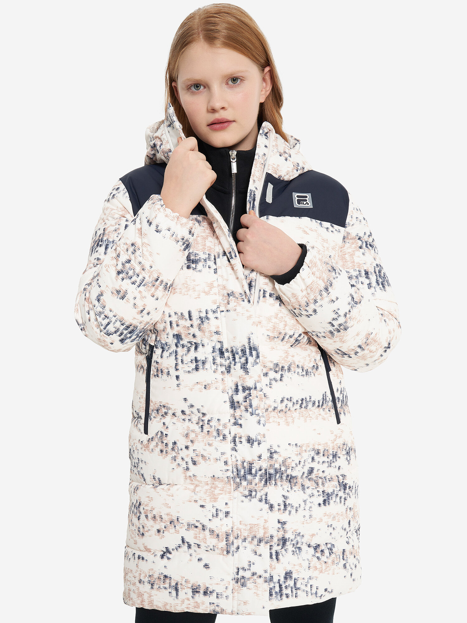 Пуховик Fila Sport Style Girl's Faux Down Coat, размер 134/140, бежевый
