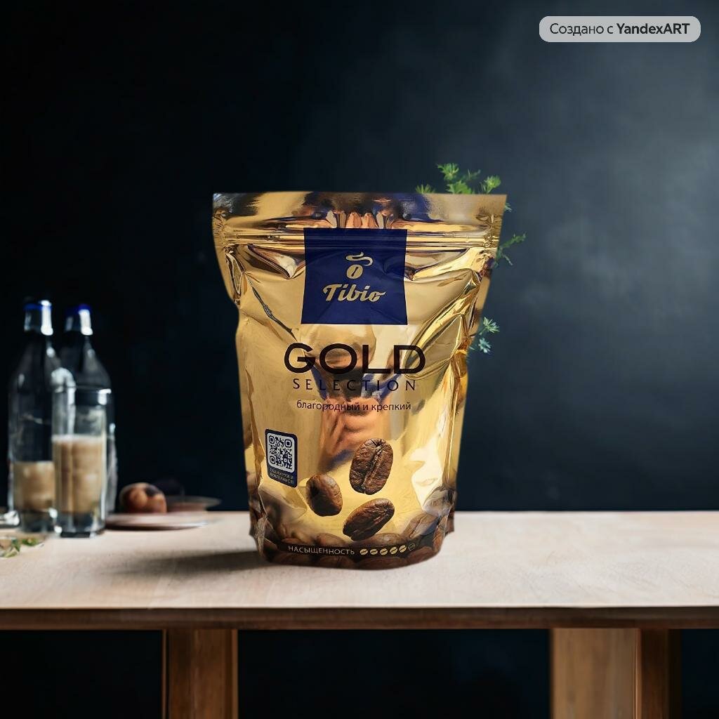Кофе Чибио Голд Селекшн (Tibio Gold Selection) натуральный растворимый сублимированный, 285 г — фото 1