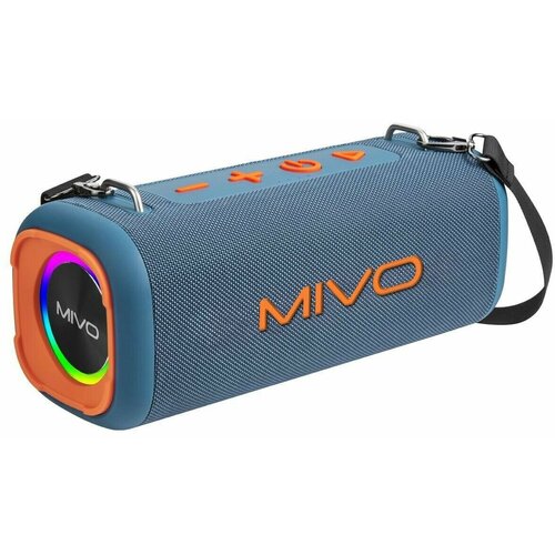 Портативная беспроводная колонка Mivo M65 Blue IPX6RGB150W с 2-мя микрофонами 9721₽