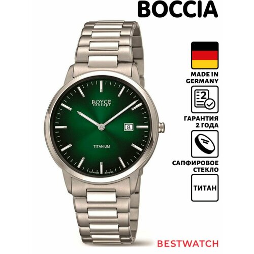 фото Наручные часы boccia, зеленый