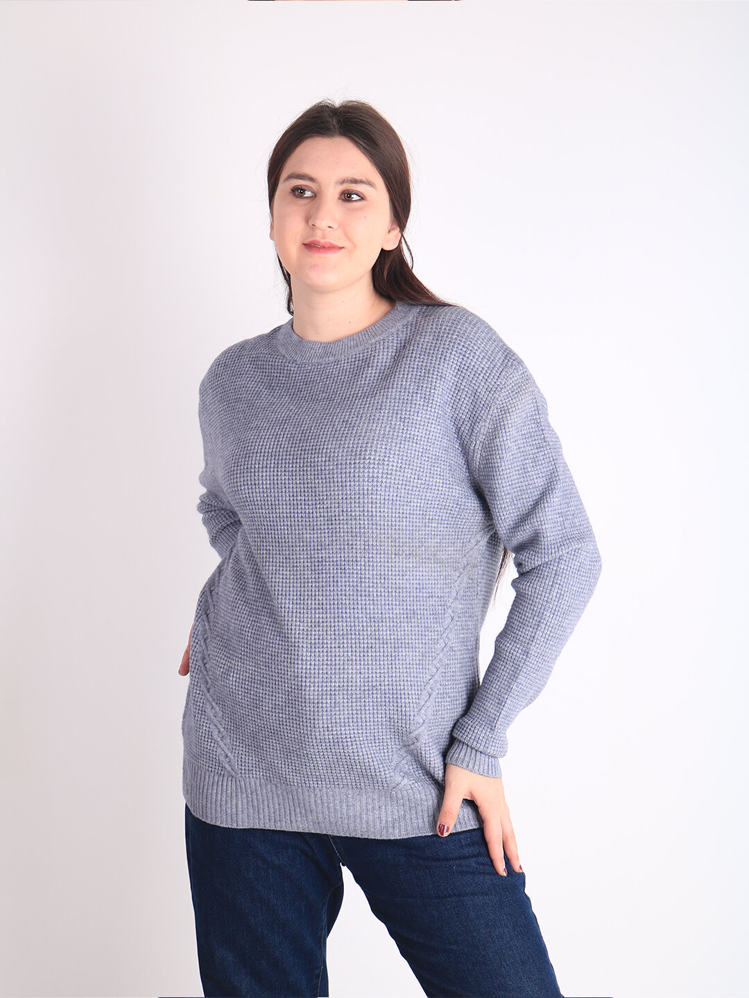 Свитер размер One Size, , серый