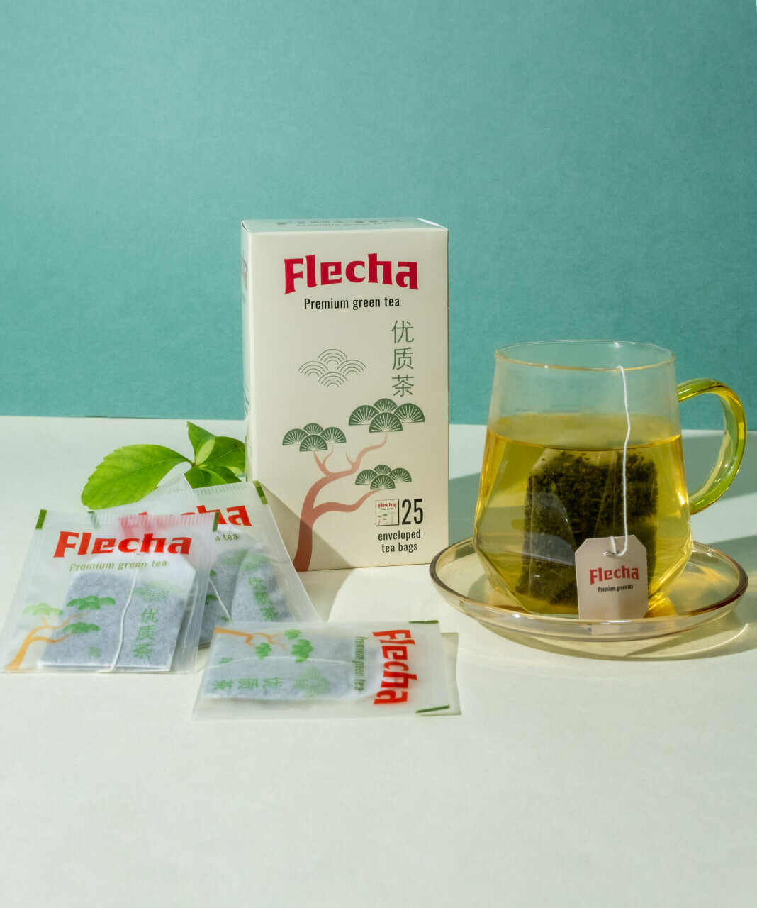 Китайский зеленый чай Flecha Premium пакетированный, 25 * 2 гр — фото 1