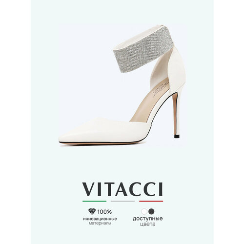 фото Туфли vitacci, размер 38, белый,