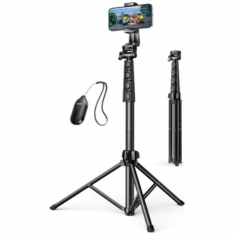 Монопод для селфи Ugreen LP680 (15609) Bluetooth Tripod Stand черный