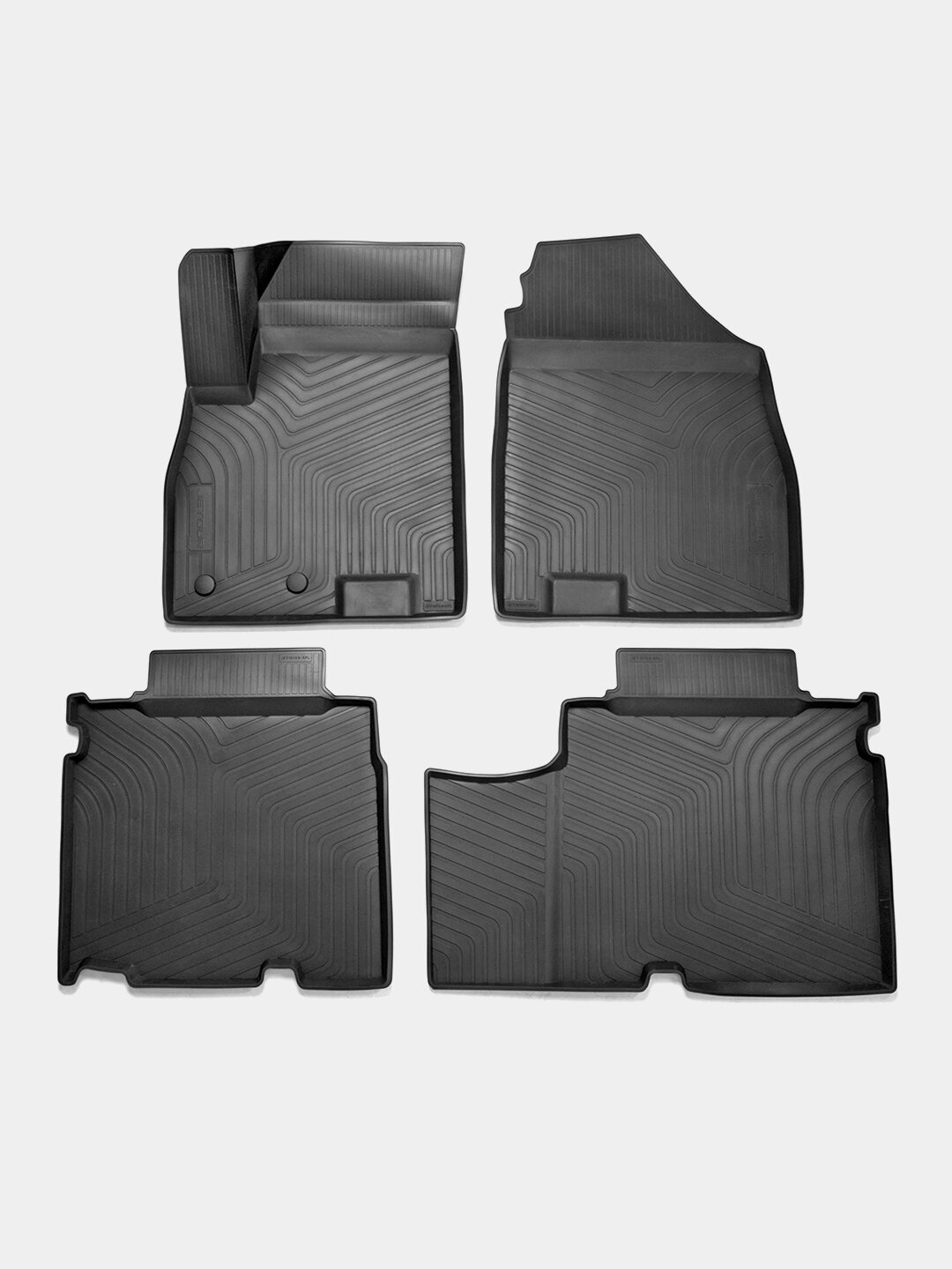 Коврики салона Poliplast Ковры в салон Jetour Х90, 5 мест, для салона, с бортиками