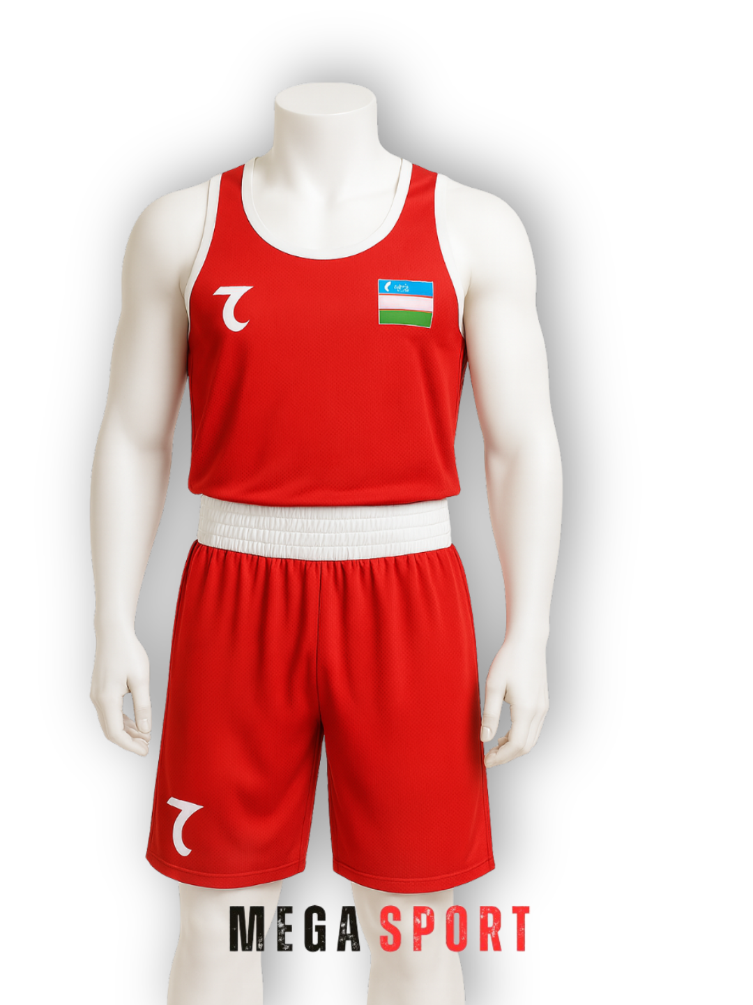 Халат боксёрский , размер 38-40, красно-белый — фото 1