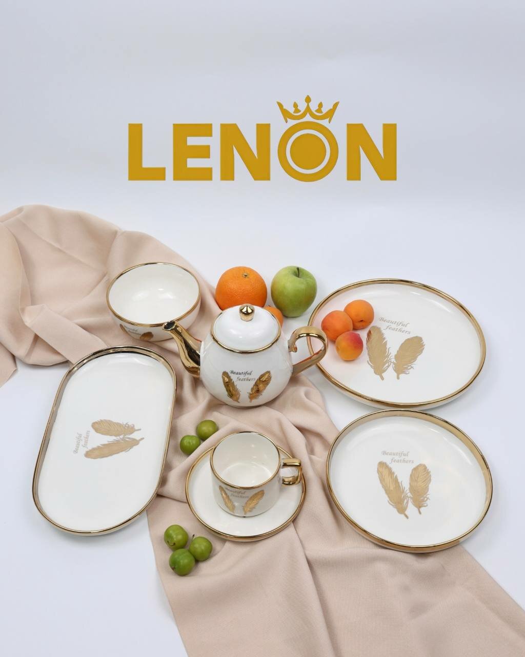 Набор посуды Savdo Belgisi "Керамика", на 6 человек, 32 предмета, керамика