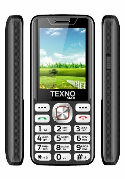 Телефон Texnomax "Max 028", поддержка двух SIM, большой экран, ченрный — фото 1