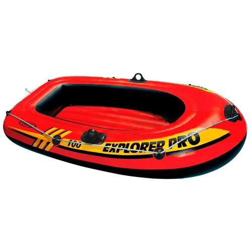 лодка надувная kondor 1000 raft 154 x 96 см одноместная 61136 Надувная лодка Intex Explorer Pro-100 (58355) красный