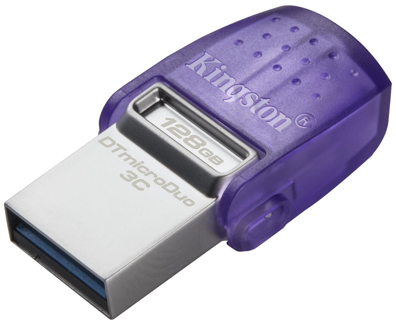 Флешка Kingston DataTraveler microDuo 3C 128ГБ USB3.0 фиолетовый (DTDUO3CG3/128GB) - фото №4