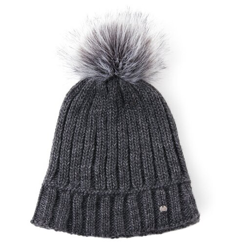 фото Шапка женская finn flare, цвет: темно-серый меланж a20-12132_252, размер: 56