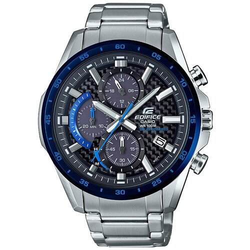 фото Наручные часы casio eqs-900db-2a, серебряный, черный