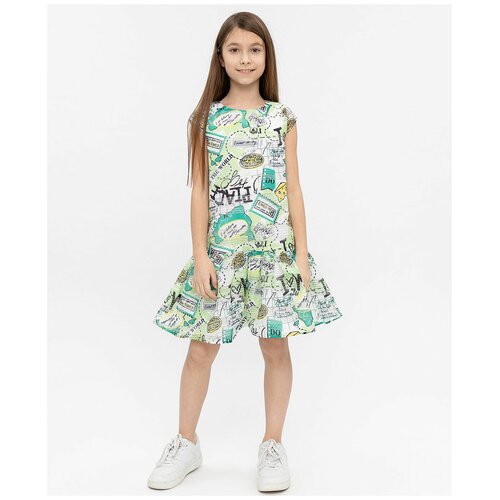 фото Платье button blue размер 116, зеленый
