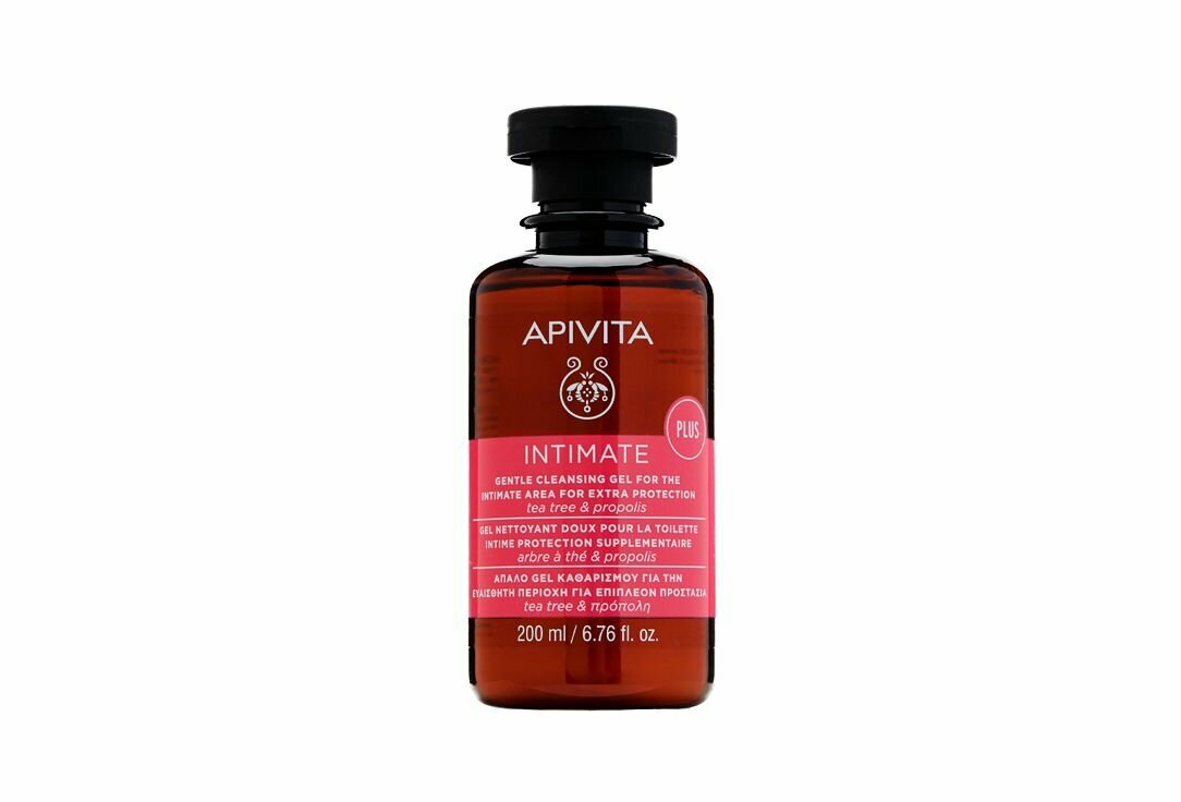 APIVITA Мягкий очищающий гель для интимной гигиены Intimate Tea Tree & Propolis (200 мл)