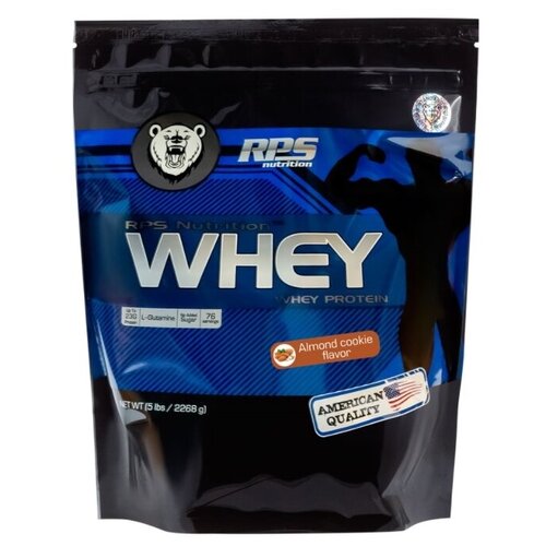 Протеин RPS Nutrition Whey Protein, 2268 гр., миндальное печенье протеин rps nutrition whey protein 2268 гр нейтральный