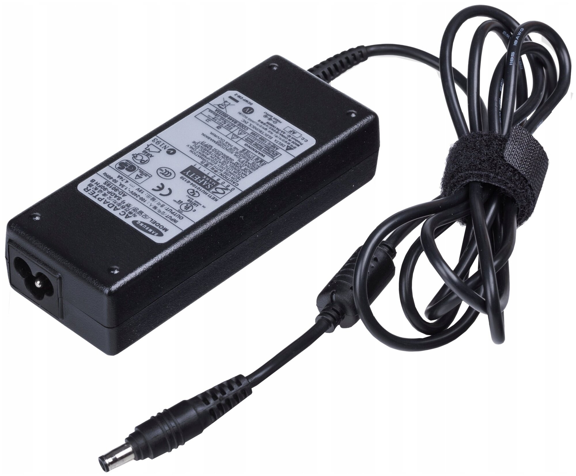 Зарядка iQZiP (блок питания, адаптер) для Samsung AD-9019S (сетевой кабель в комплекте)