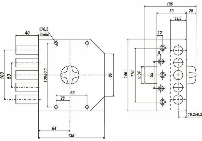 Замок накладной SIBLOCK Сенат ЗНП-1-2 (5 ключей) (дверной, помповый, для металлических дверей, для деревянных дверей) - фотография № 4