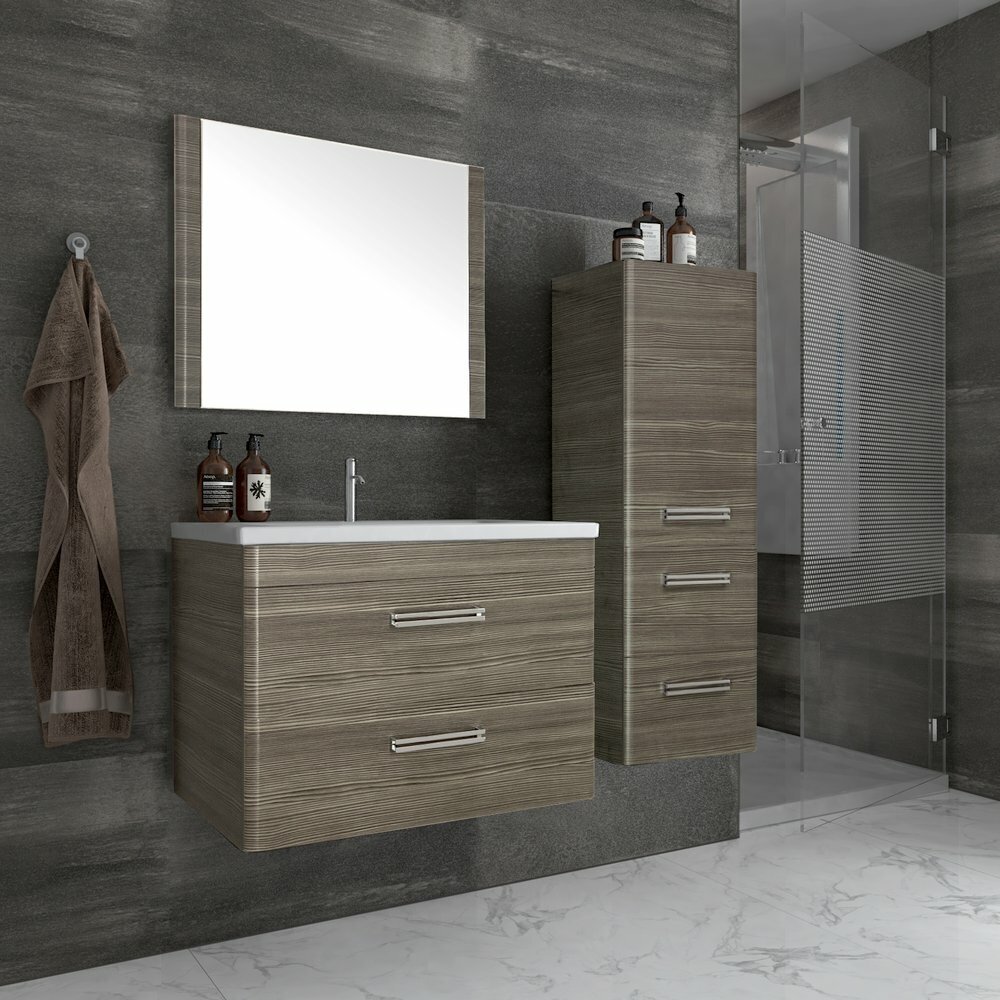 Style Line Мебель для ванной Style Line Лотос 80 Plus подвесная, шелк зебрано
