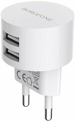 Сетевая зарядка Borofone BA23A 2USB White