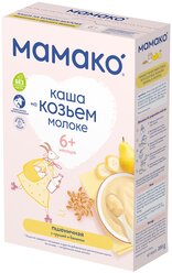 Каша МАМАКО молочная пшеничная на козьем молоке с грушей и бананом, с 6 месяцев, 200 г