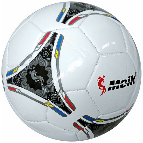 фото B31225 мяч футбольный "meik-063-44" 2-слоя, tpu+pvc 2.7, 410-420 гр., машинная сшивка hawk