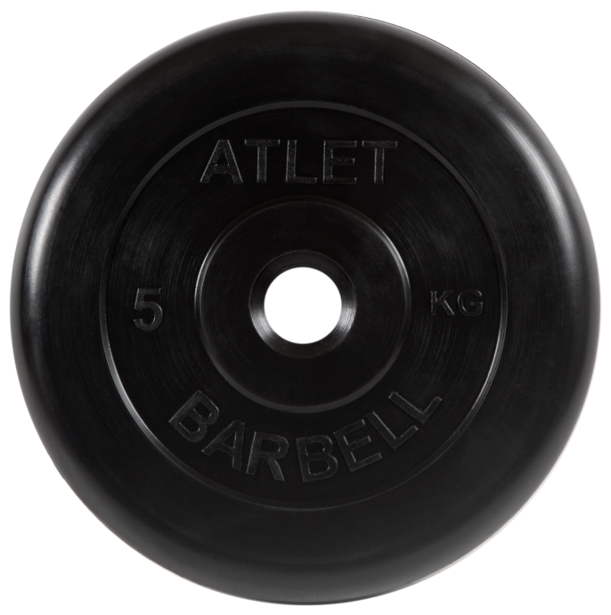 Диск MB Barbell MB-AtletB26 5 кг черный