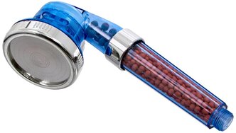 Лейка для душа BRADEX Прилив сил TD 0367 хром/голубой нержавеющая сталь круглая 90 мм
