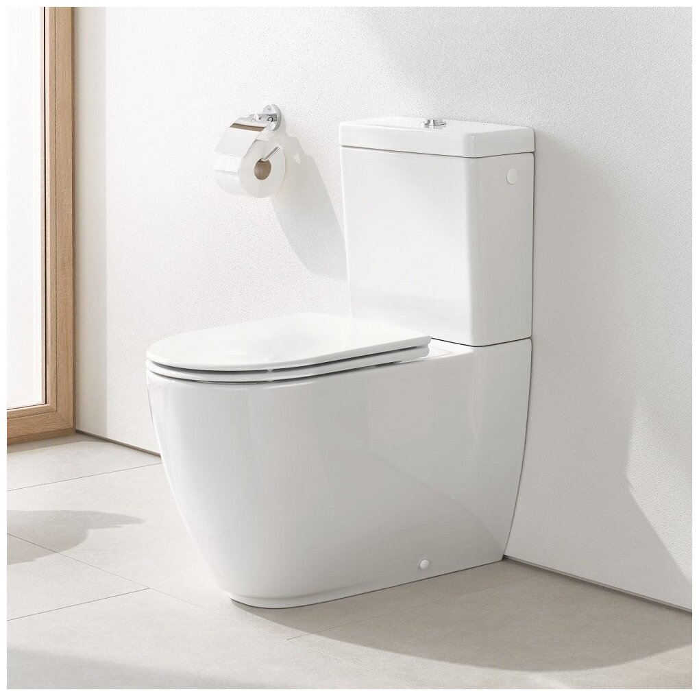 Смывной бачок для унитаза GROHE Essence Ceramic, наполнение сбоку, альпин-белый (39578000) - фото №3