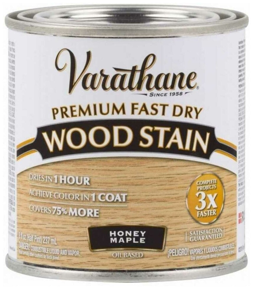 "Морилка - Масло Для Дерева Varathane Premium Fast Dry Wood Stain медовый клен 0,236 л"