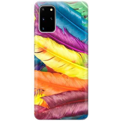 фото Re:pa накладка transparent для samsung galaxy s20+ с принтом "разноцветные перья"