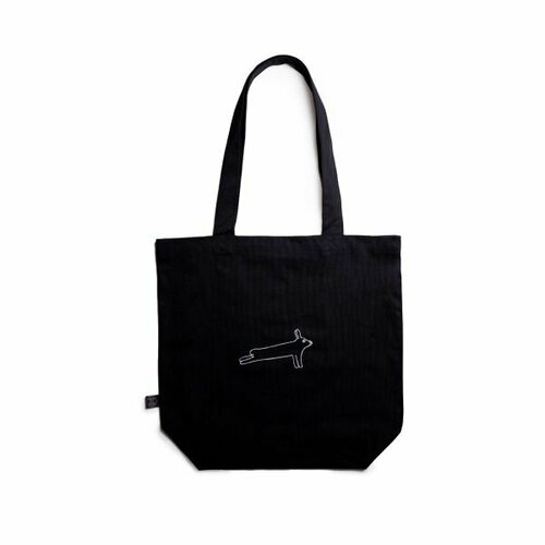 Сумка  шоппер Антон тут рядом повседневная, текстиль, черный