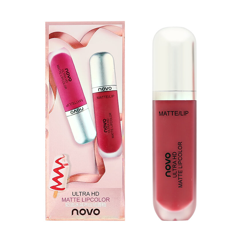 Помада для губ NOVO ULTRA HD MATTE LIPCOLOR матовая жидкая тон 07